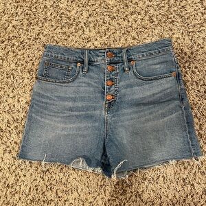 Madewell Button-Fly Blue Jean Shorts